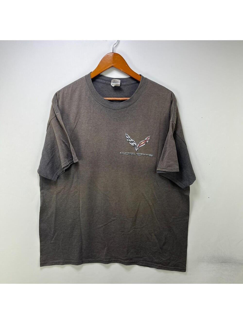 Vintage Corvette Faded Car Racing T Shirt XL